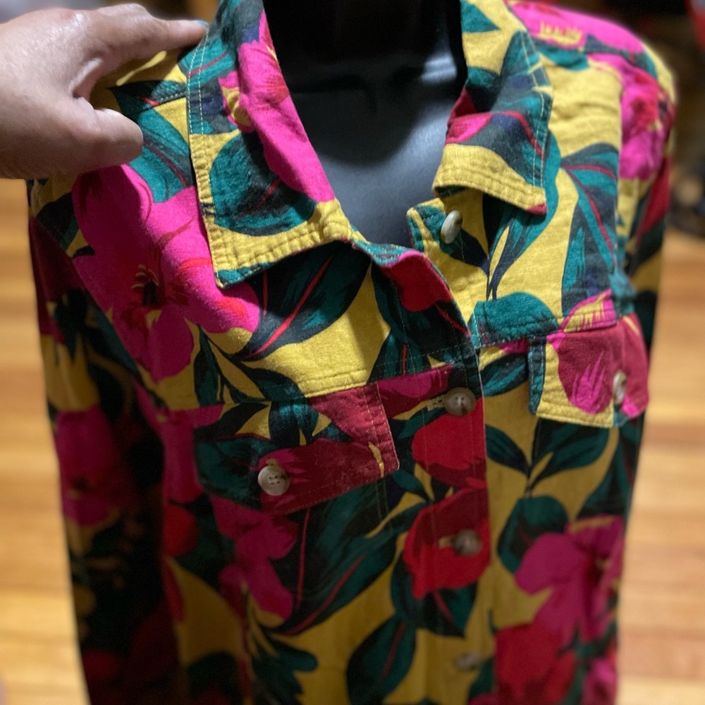 Vibrant Floral Button-Up Shirt